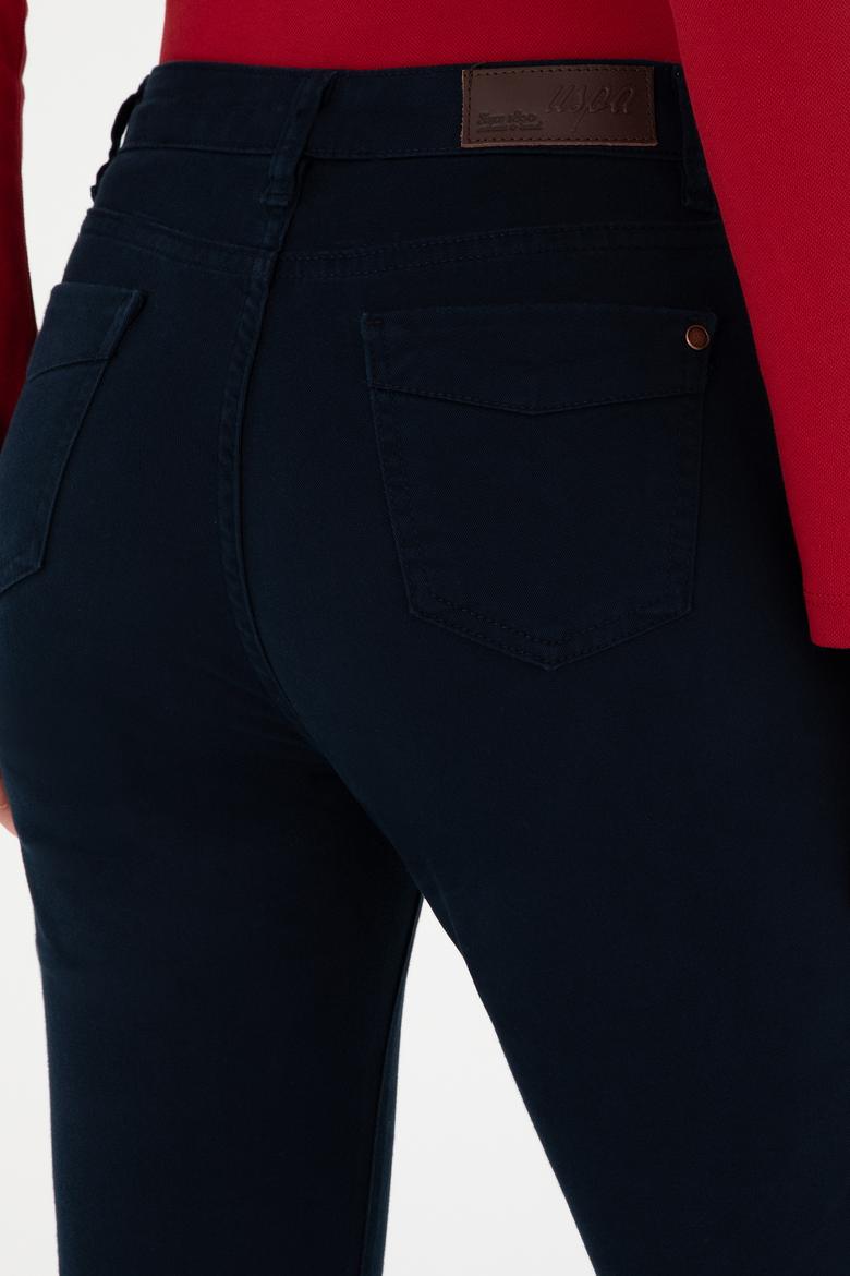 Kadın Lacivert Kanvas Pantolon - 50290499002