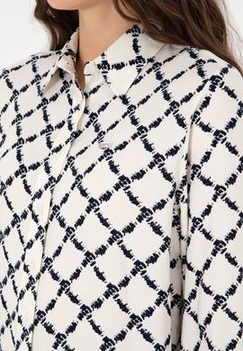 Kadın Lacivert Uzun Kollu Gömlek - 50291104027