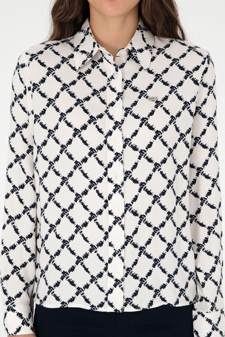 Kadın Lacivert Uzun Kollu Gömlek - 50291104027