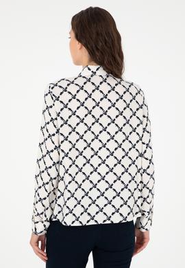 Kadın Lacivert Uzun Kollu Gömlek - 50291104027