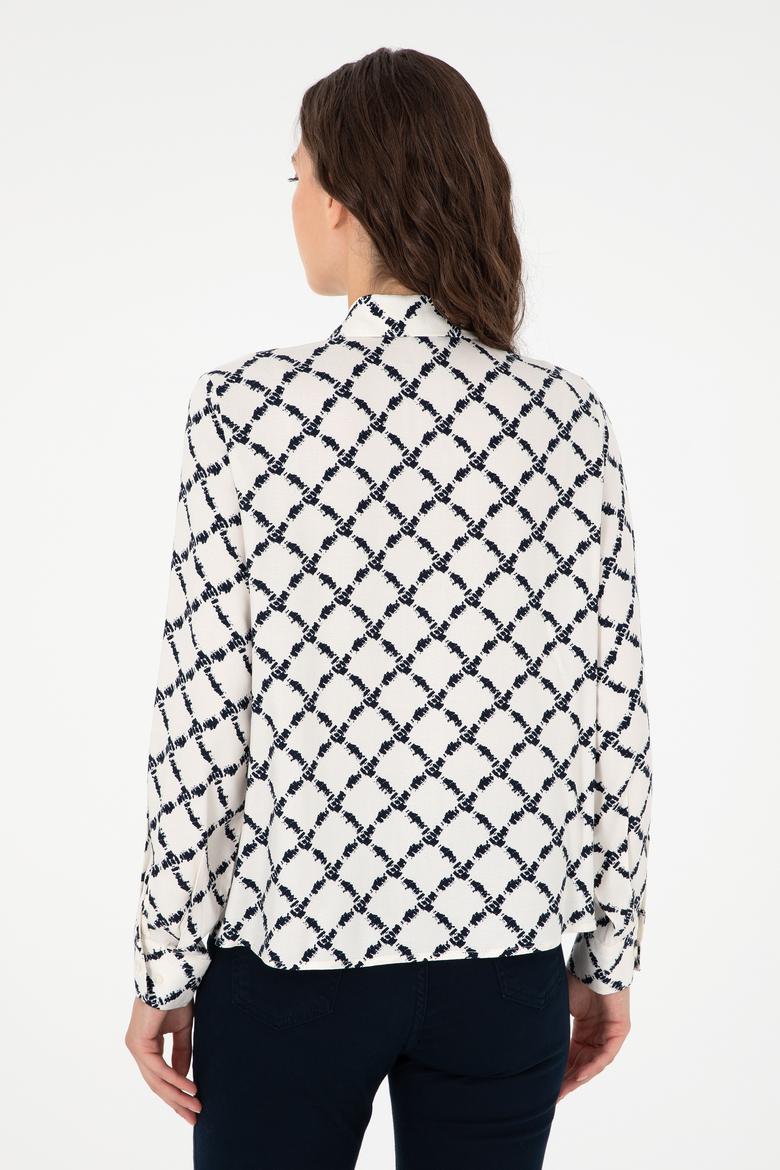 Kadın Lacivert Uzun Kollu Gömlek - 50291104027