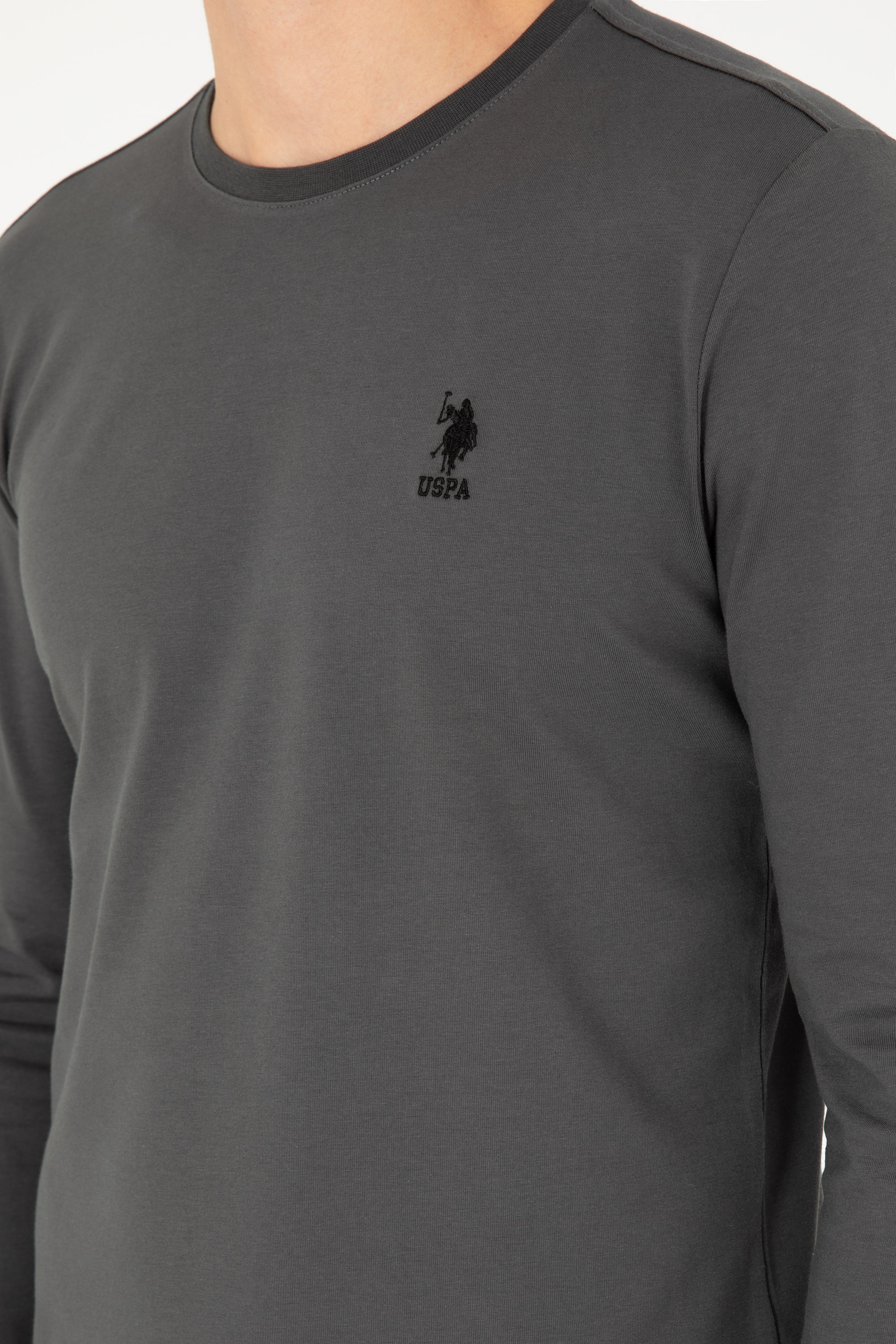 Erkek Antrasit Basic Sweatshirt - Image 7