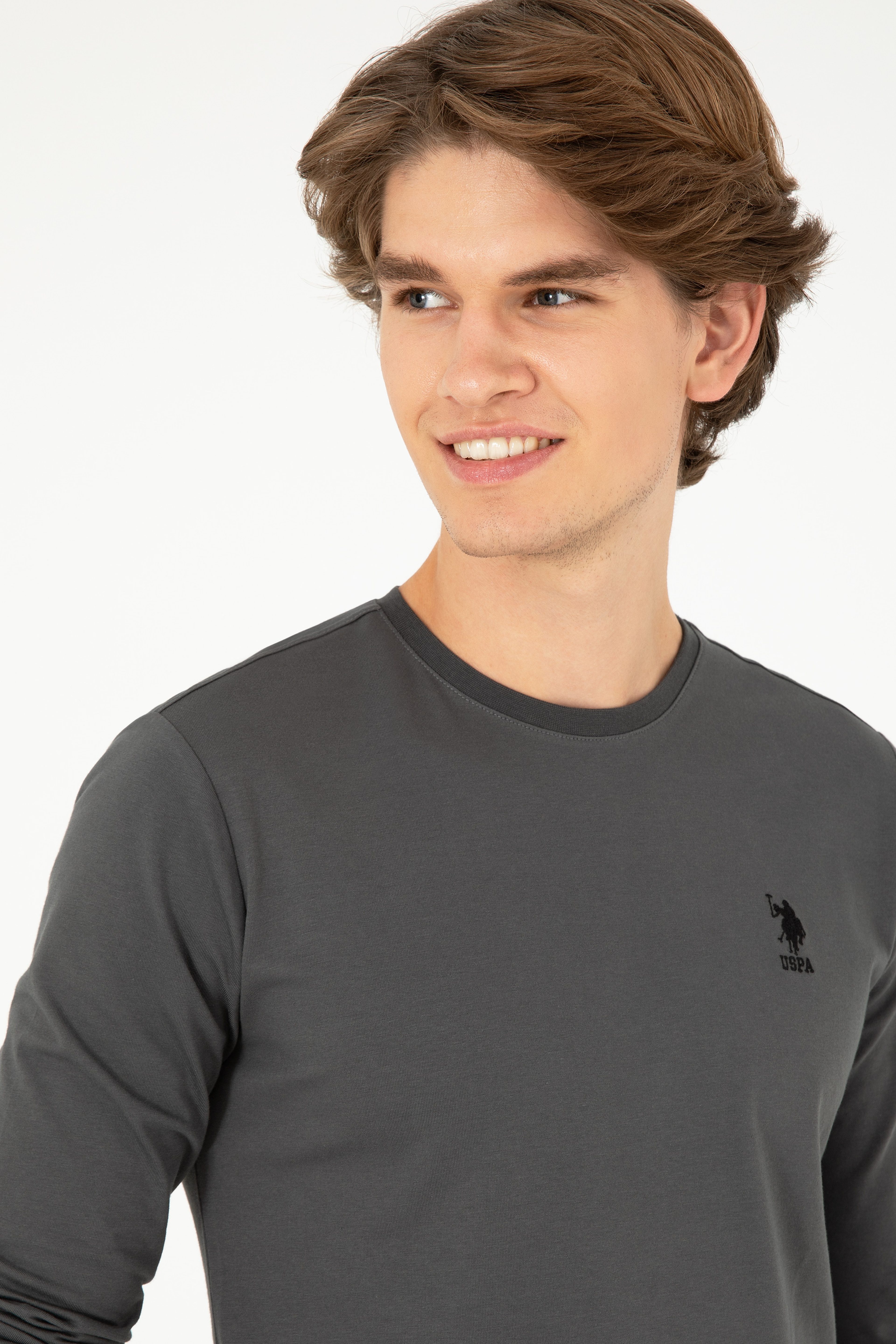 Erkek Antrasit Basic Sweatshirt - Image 2