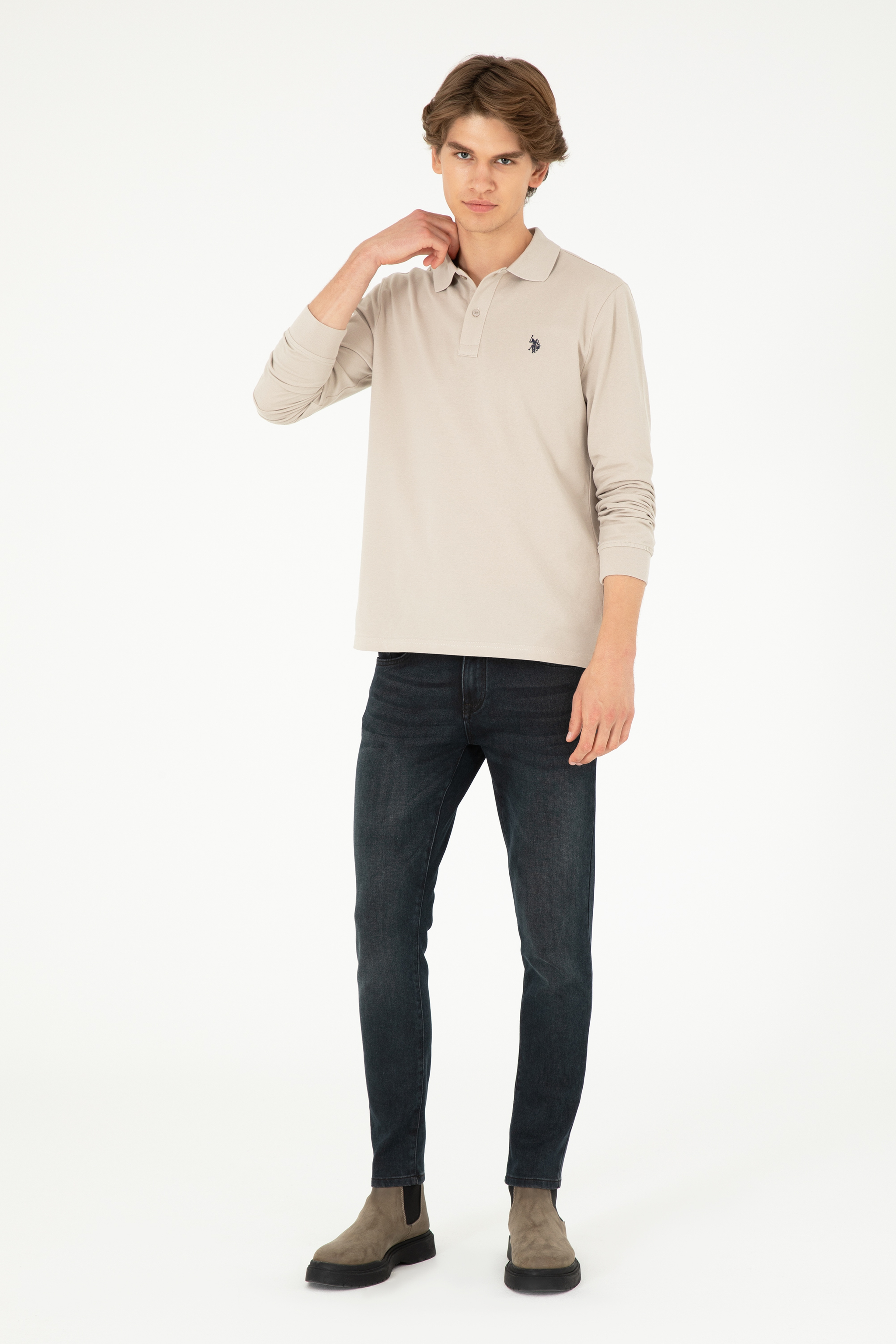 Erkek Taş Basic Sweatshirt