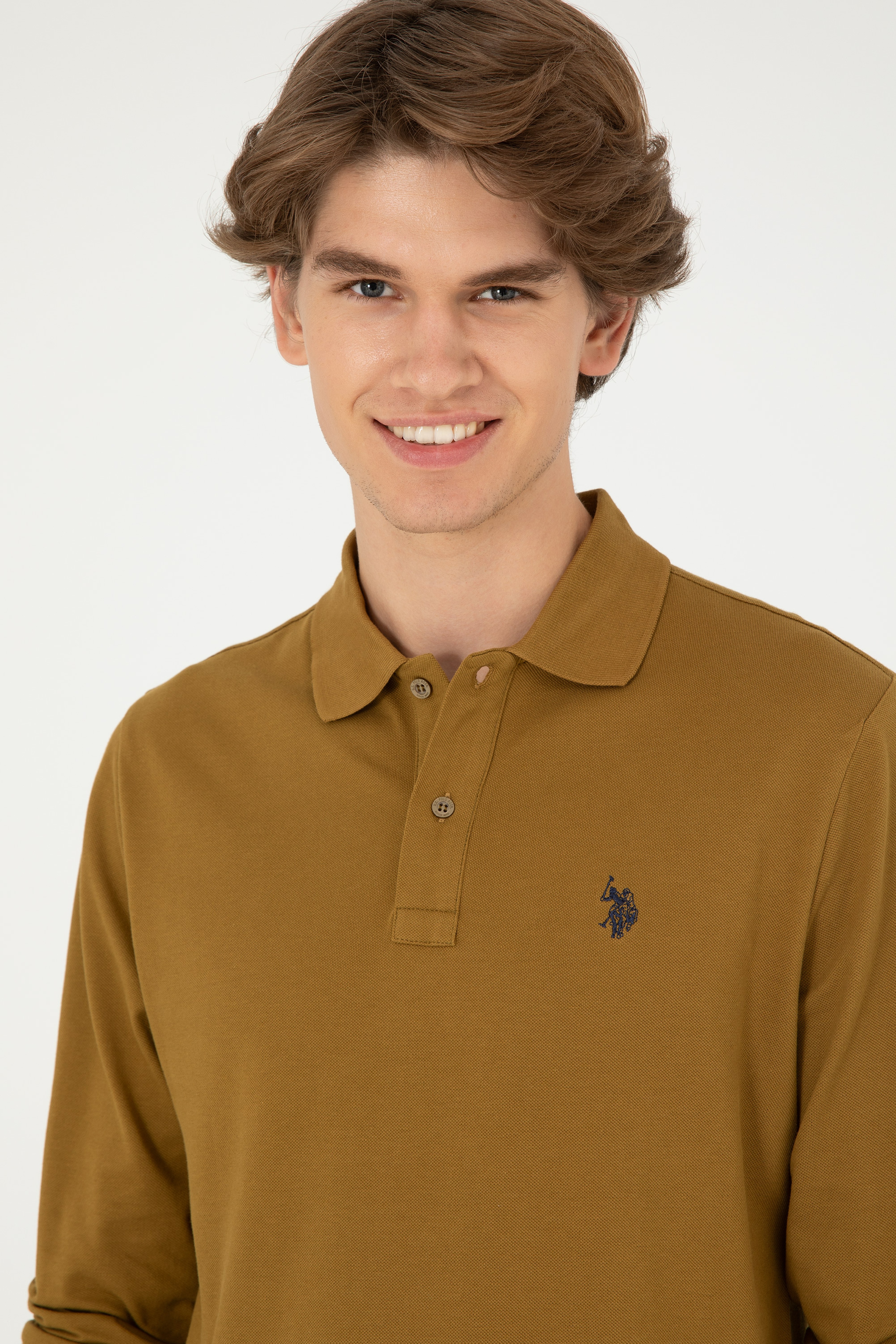 Erkek Açık Haki Basic Sweatshirt
