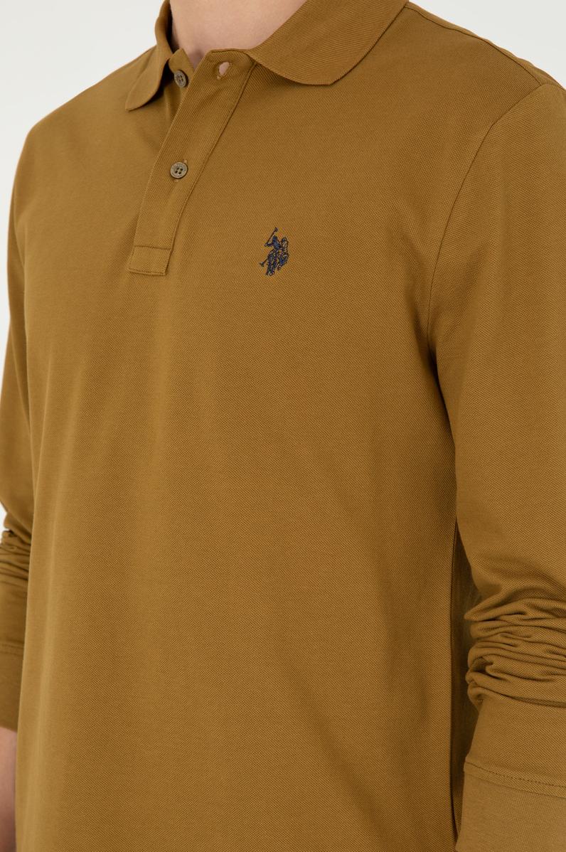 Erkek Açık Haki Basic Sweatshirt