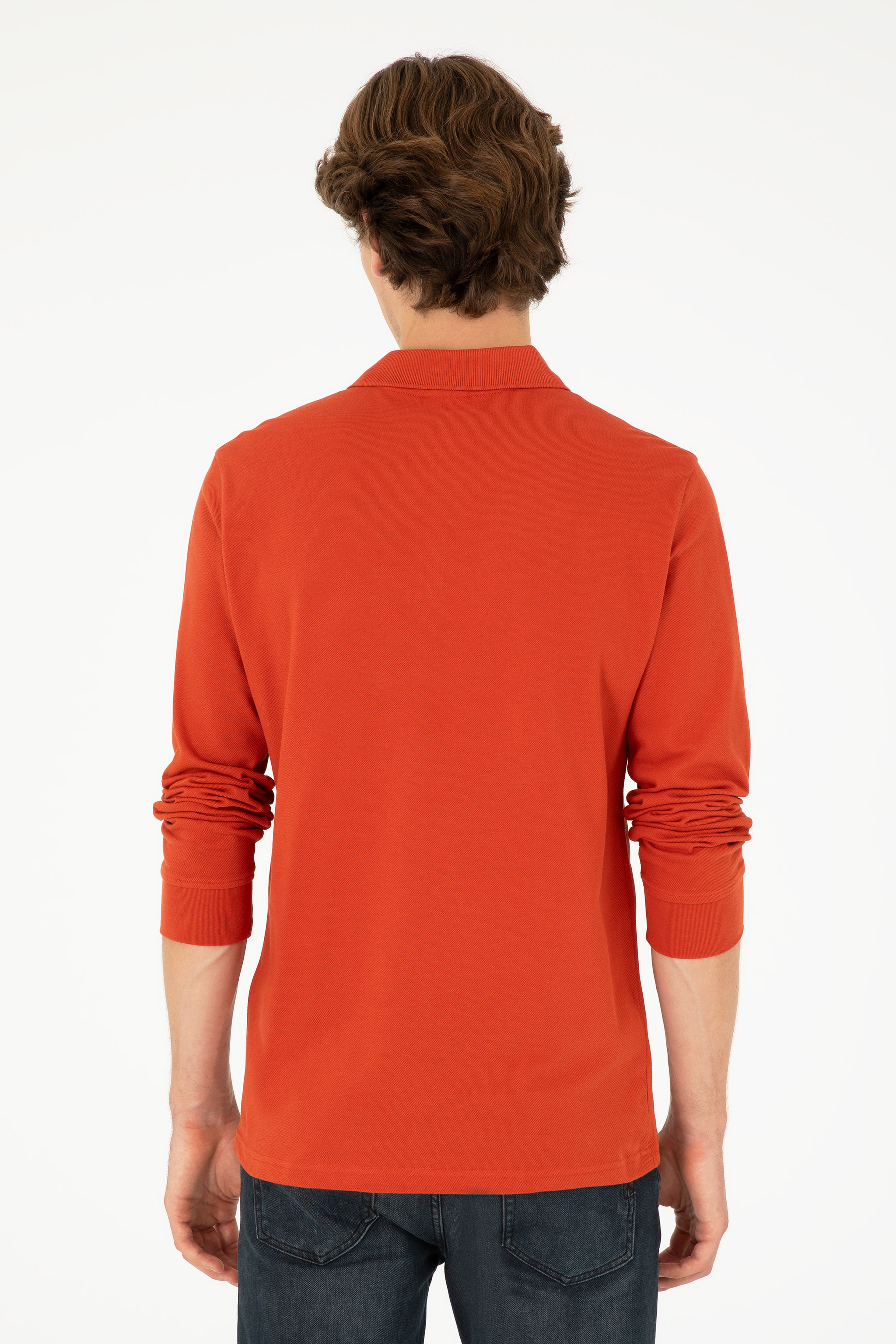 Erkek Kiremit Basic Sweatshirt