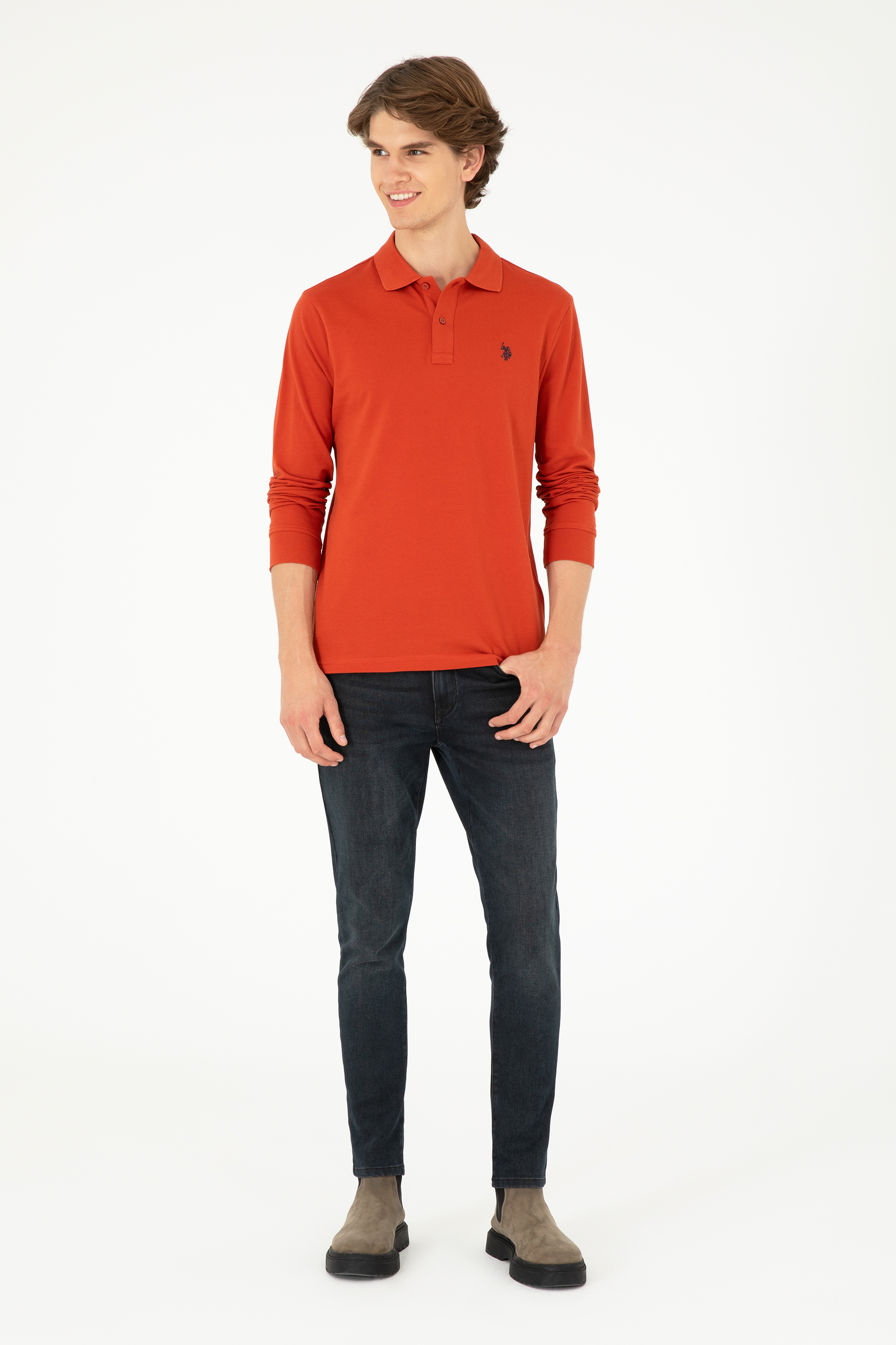 Erkek Kiremit Basic Sweatshirt - Image 4