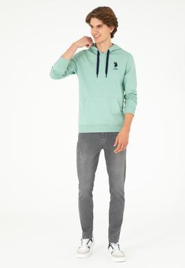 Erkek Su Yeşili Basic Sweatshirt - 50289059176