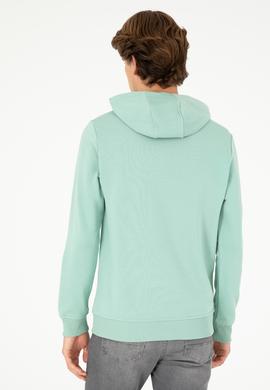 Erkek Su Yeşili Basic Sweatshirt - 50289059176