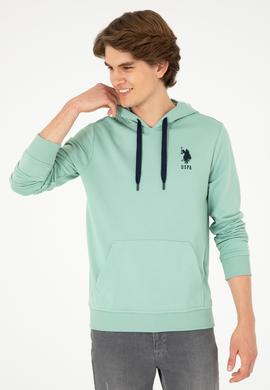 Erkek Su Yeşili Basic Sweatshirt - 50289059176