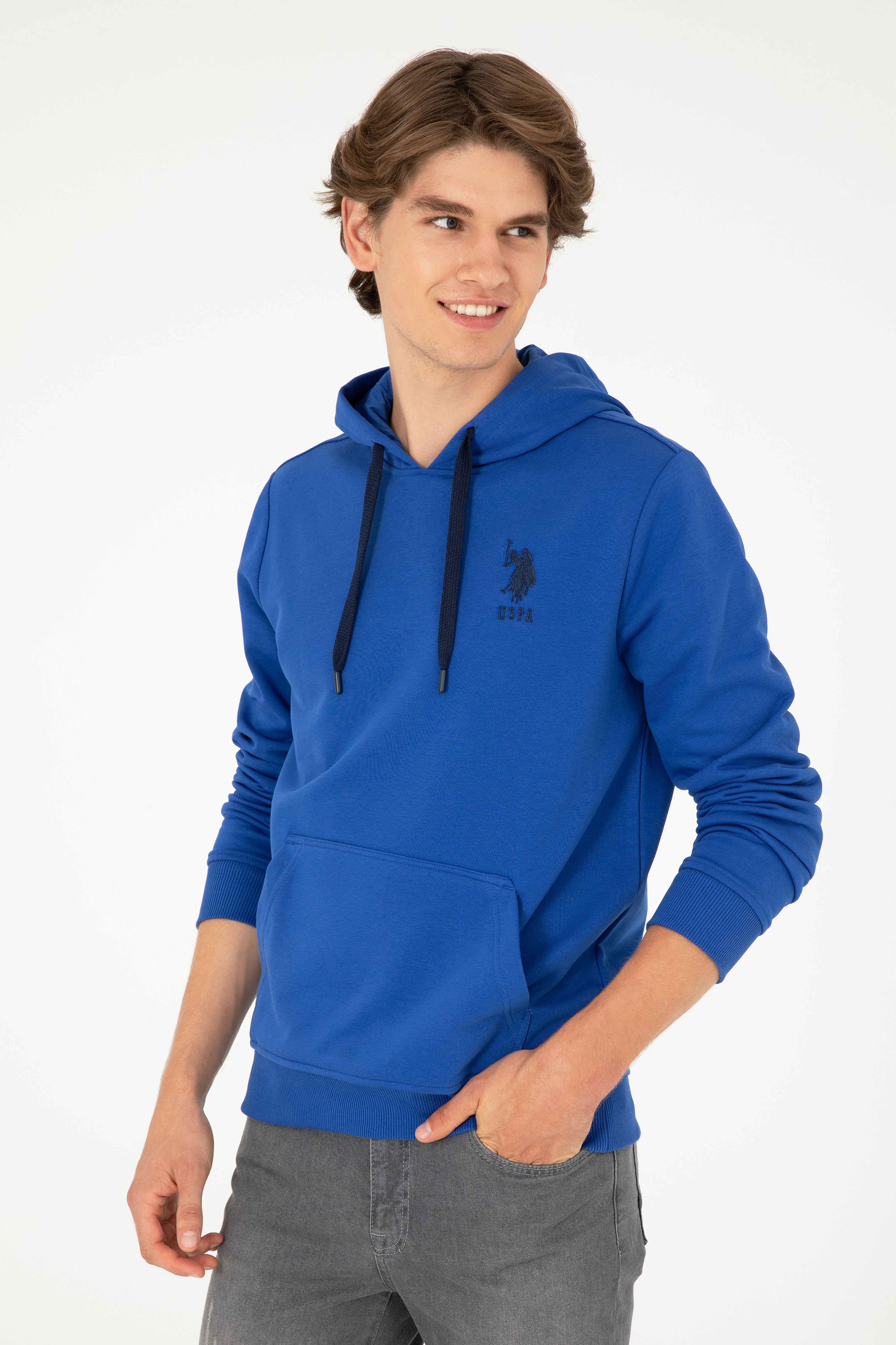 Erkek Saks Basic Sweatshirt - Image 3