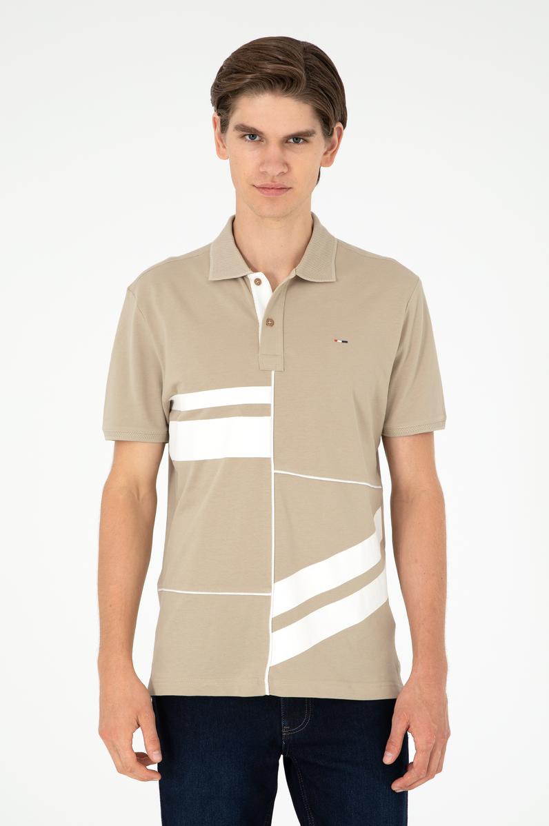 Erkek Açık Haki Tişört