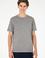 Erkek Regular Fit Bisiklet Yaka Koyu Gri Basic Tişört