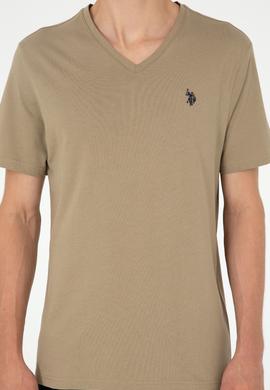 Erkek Haki Basic Tişört - 50279617165