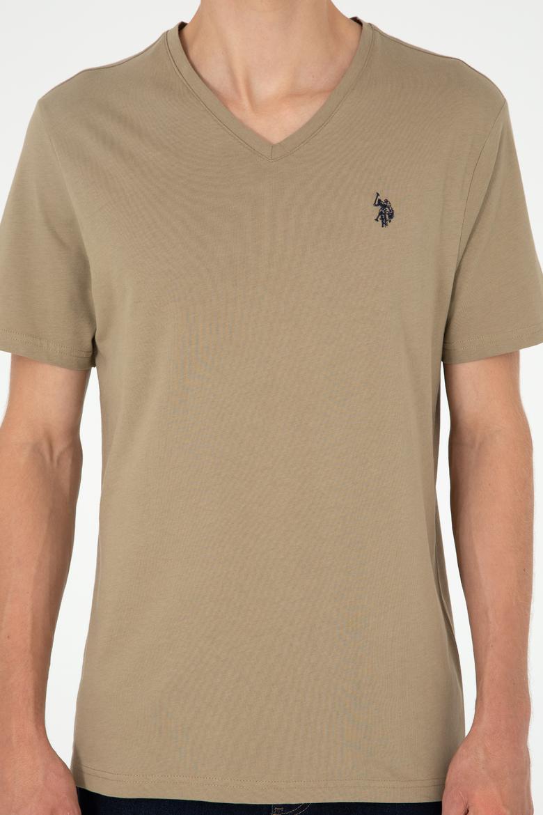 Erkek Haki Basic Tişört - 50279617165