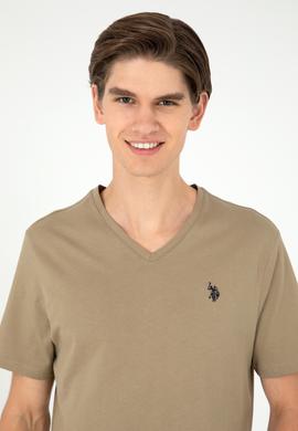Erkek Haki Basic Tişört - 50279617165