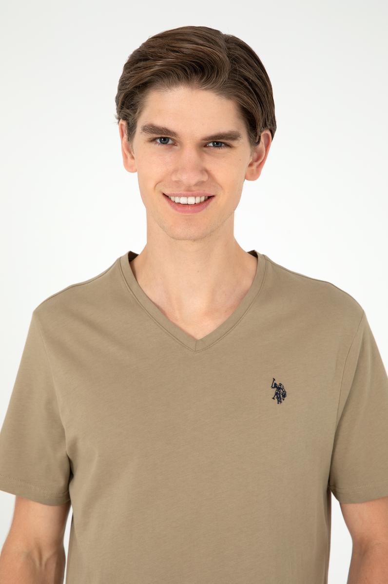 Erkek Haki Basic Tişört