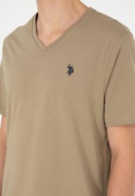 Erkek Haki Basic Tişört - 50279617165