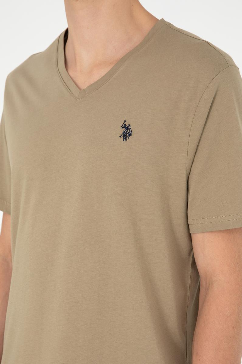 Erkek Haki Basic Tişört