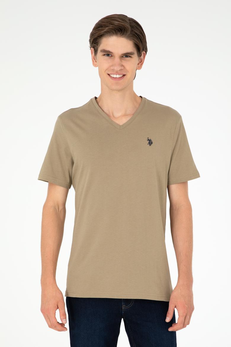 Erkek Haki Basic Tişört