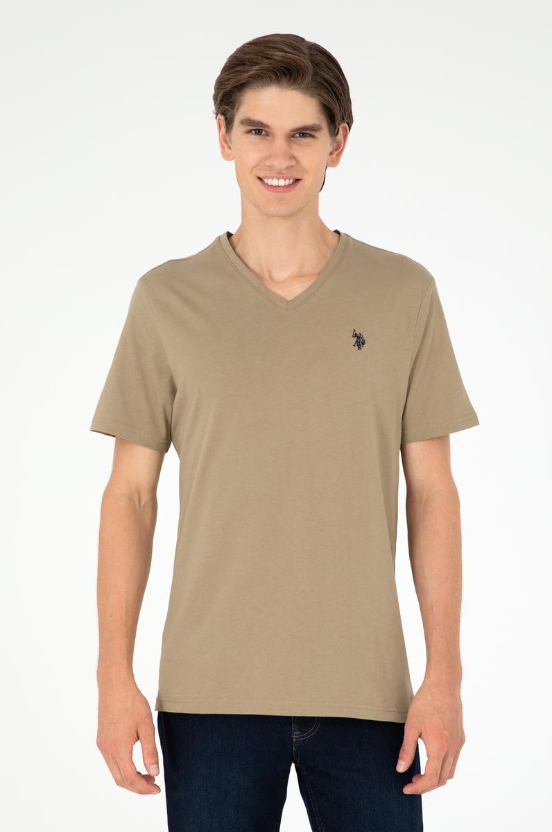 Erkek Haki Basic Tişört