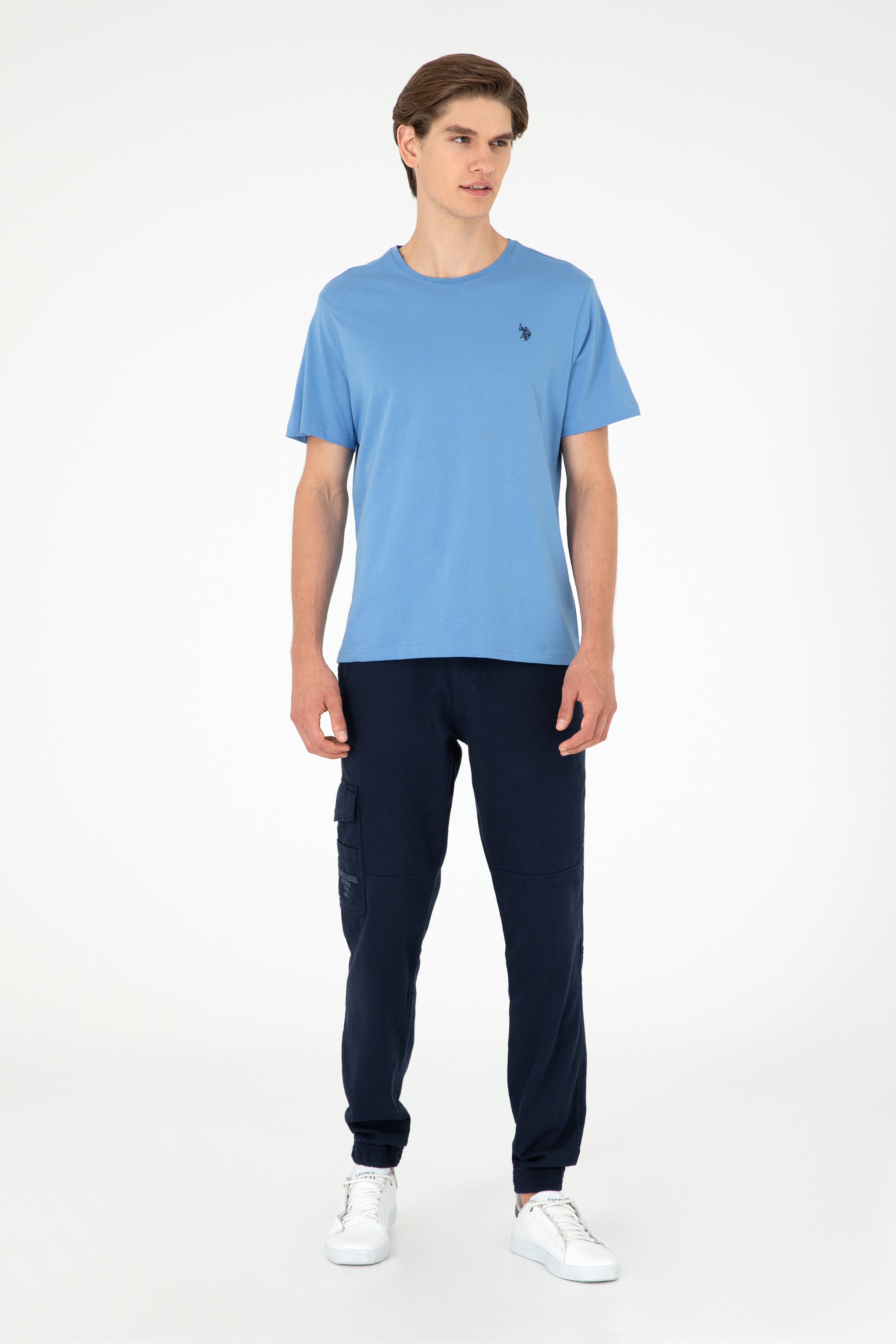 Erkek Saks Basic Tişört - Image 4