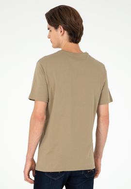 Erkek Haki Basic Tişört - 50279617165