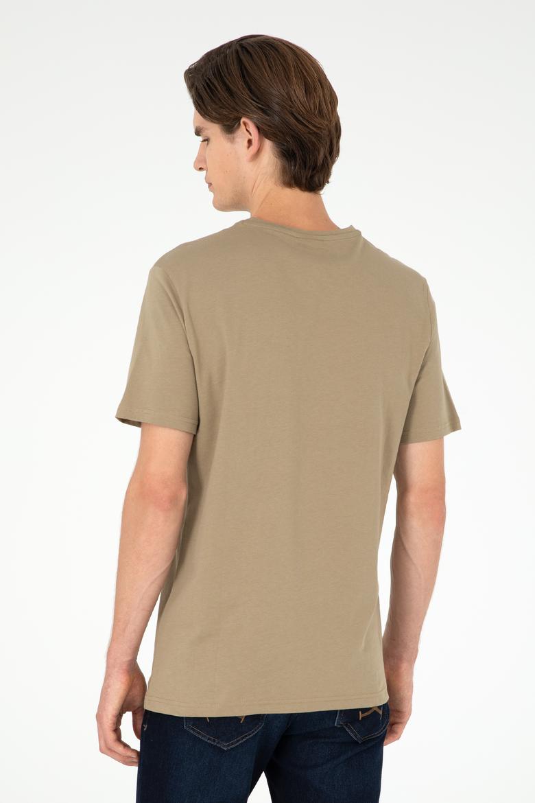 Erkek Haki Basic Tişört - 50279617165