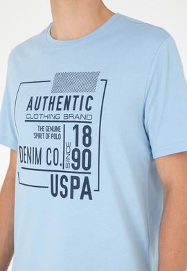 Erkek Oversize Fit Bisiklet Yaka Mavi Tişört - 50282006031