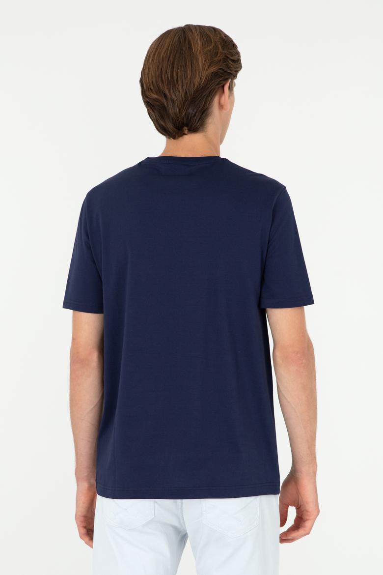 Erkek Lacivert Basic Tişört - 50281948029