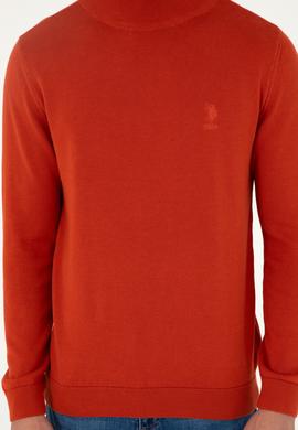 Erkek Slim Fit Yarım Boğazlı Kiremit  Basic Kazak - 50288887073