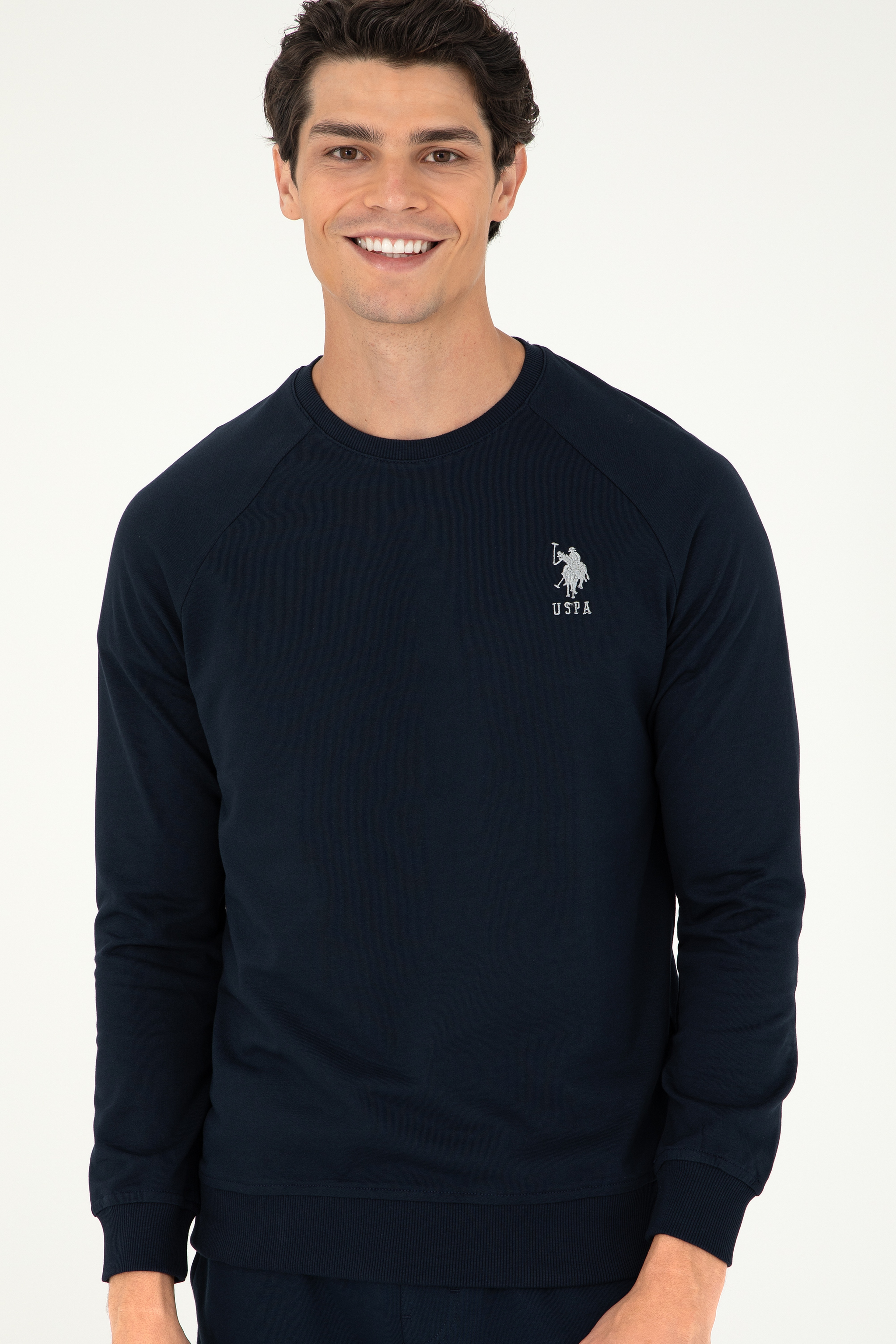Erkek Lacivert Basic Sweatshirt - Image 3