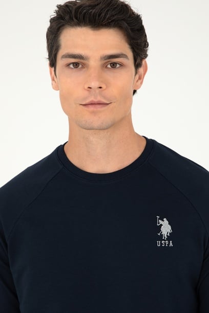 Erkek Lacivert Basic Sweatshirt