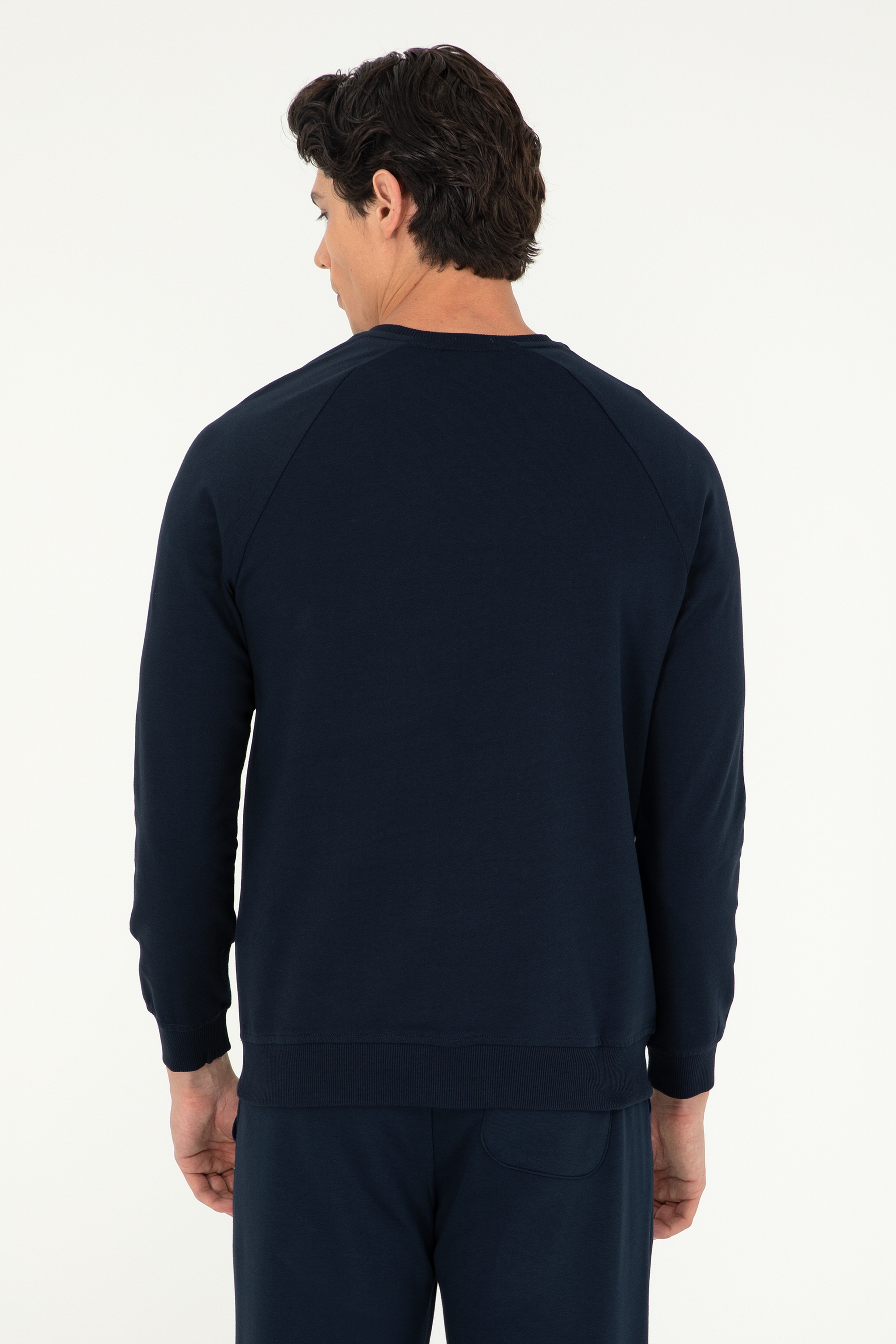 Erkek Lacivert Basic Sweatshirt