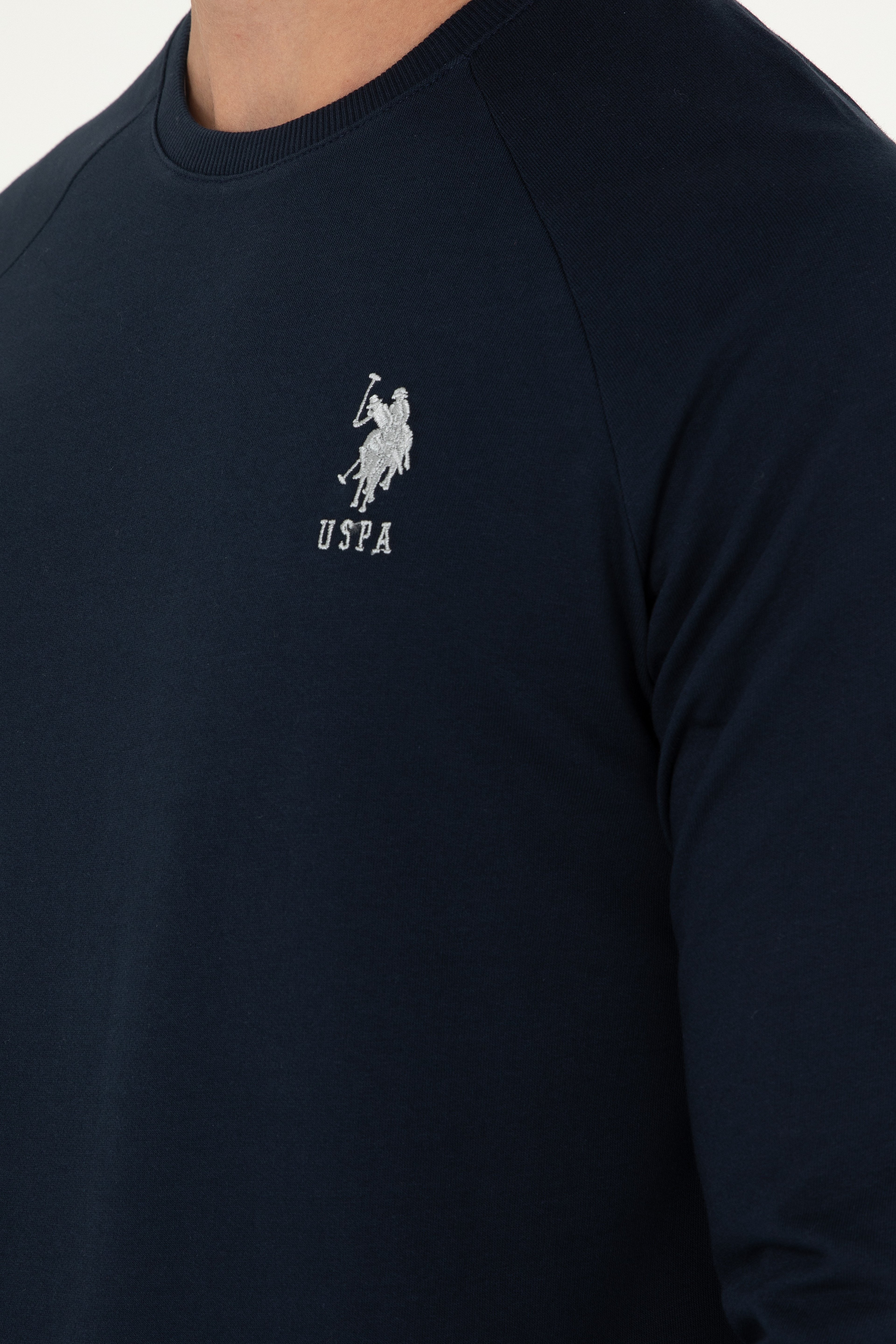 Erkek Lacivert Basic Sweatshirt - Image 7
