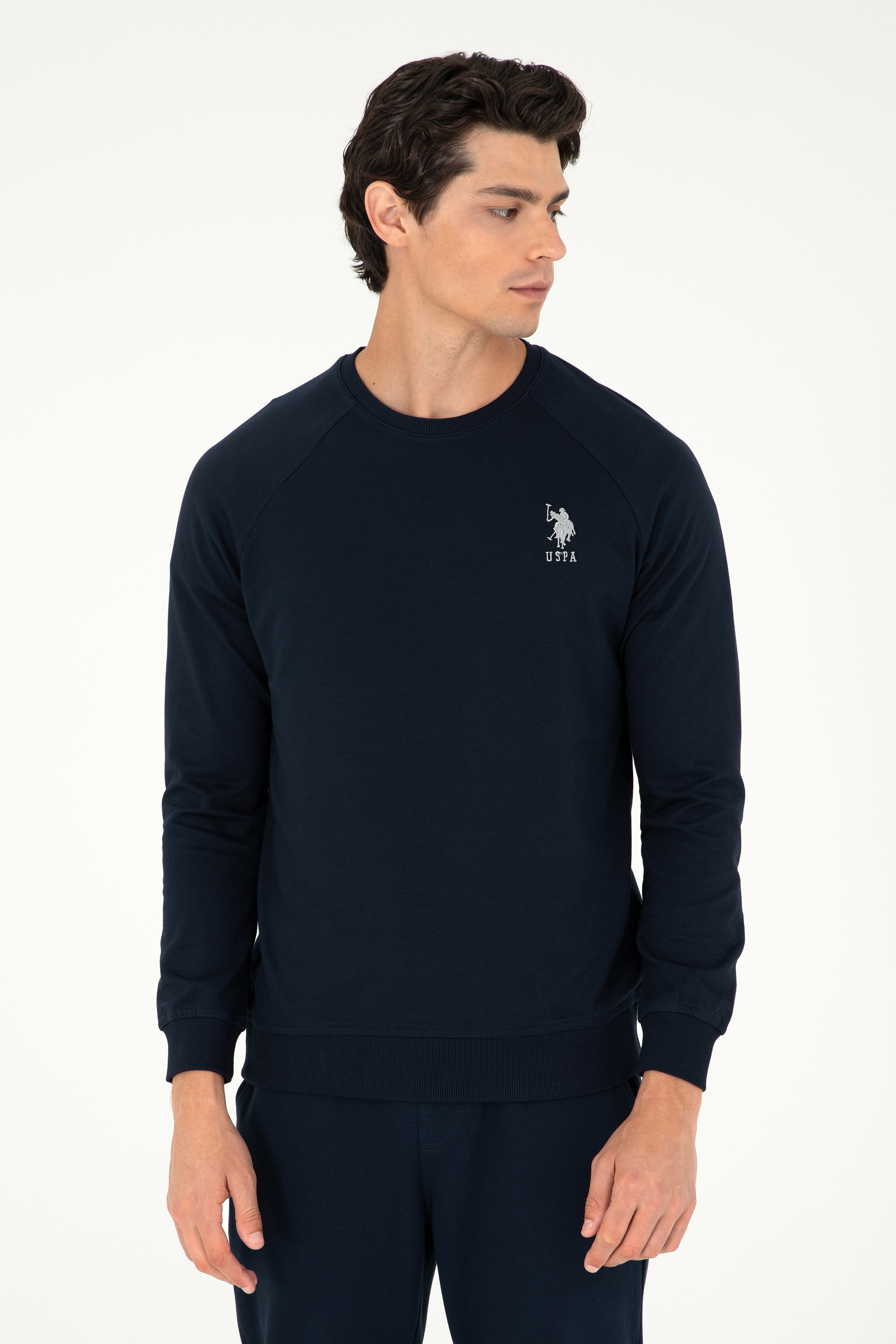 Erkek Lacivert Basic Sweatshirt - Image 1