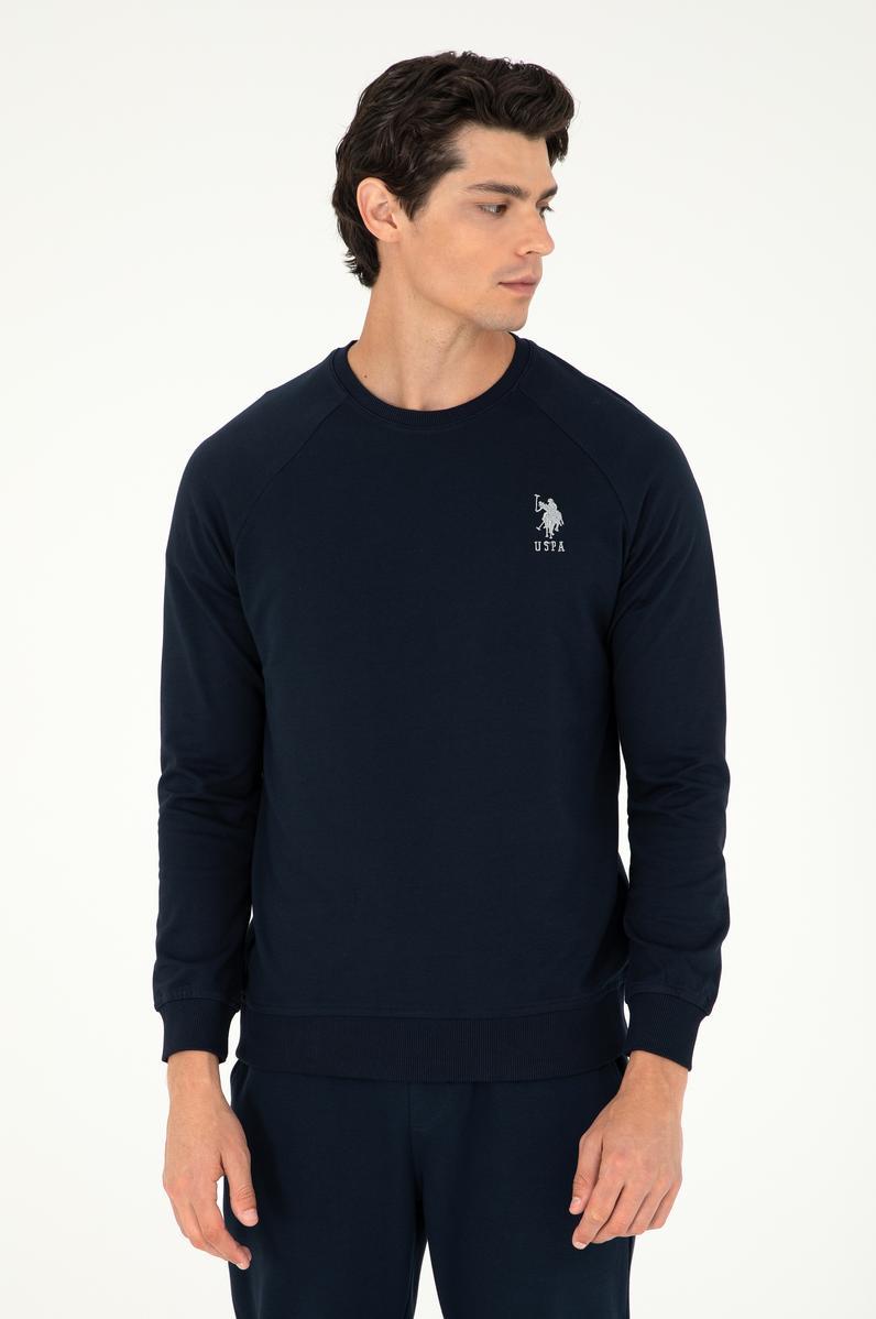 Erkek Lacivert Basic Sweatshirt