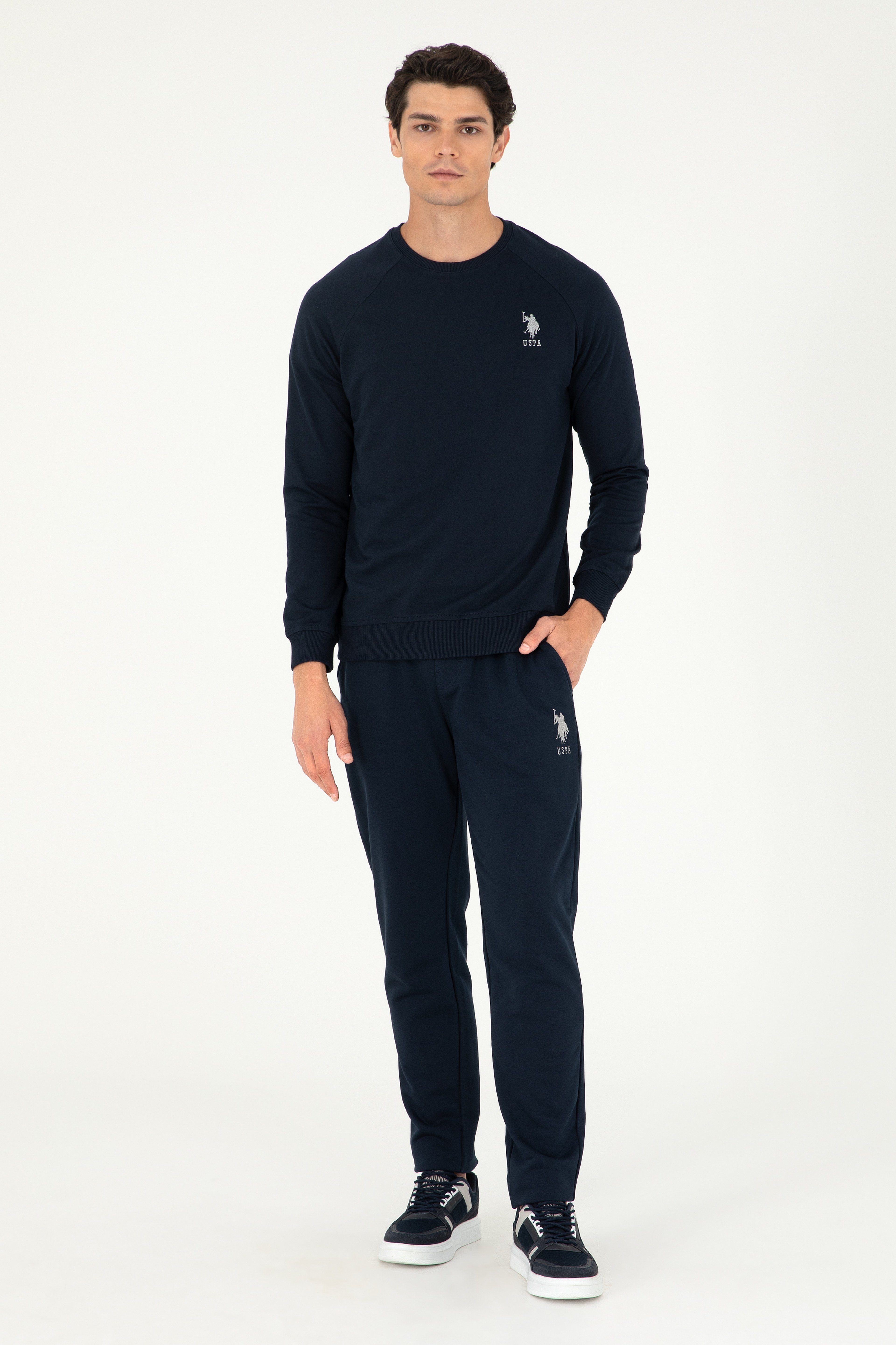 Erkek Lacivert Basic Sweatshirt