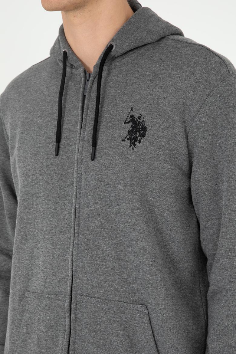 Erkek Antrasit Melanj Örme Hırka - 50295147097