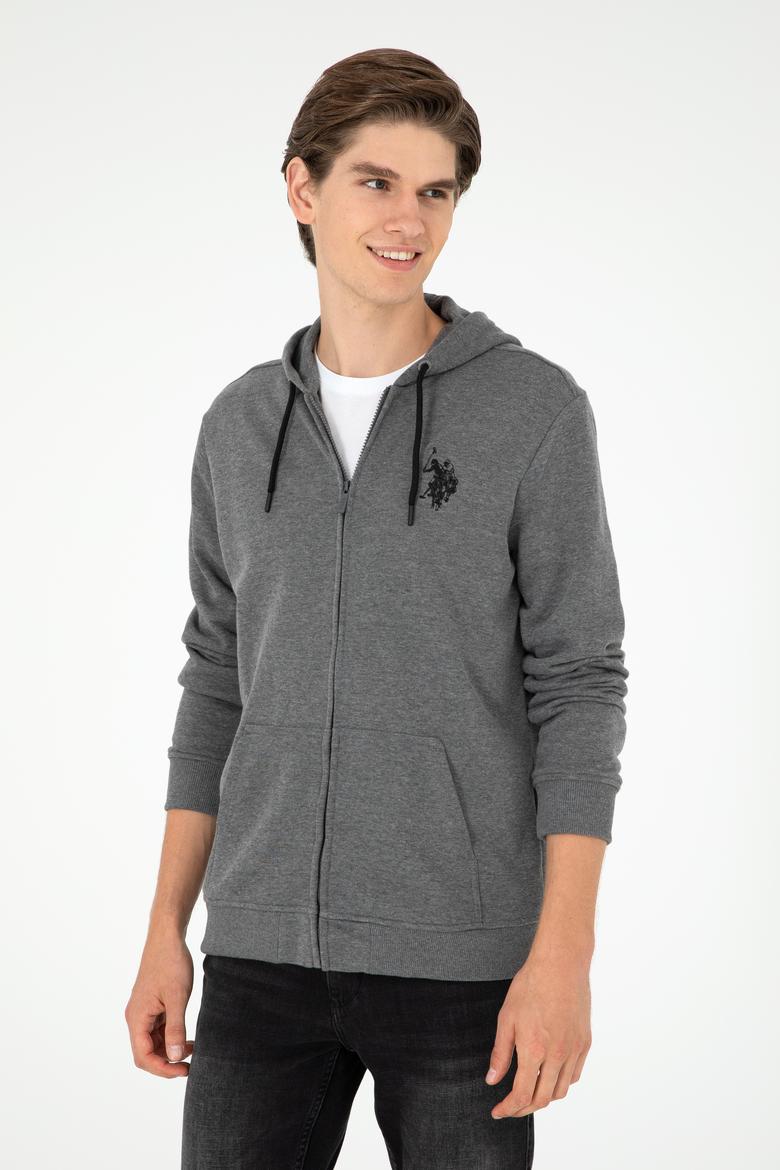 Erkek Antrasit Melanj Örme Hırka - 50295147097