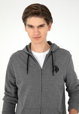 Erkek Antrasit Melanj Örme Hırka - 50295147097