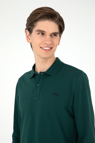 Erkek Koyu Yeşil Basic Sweatshirt