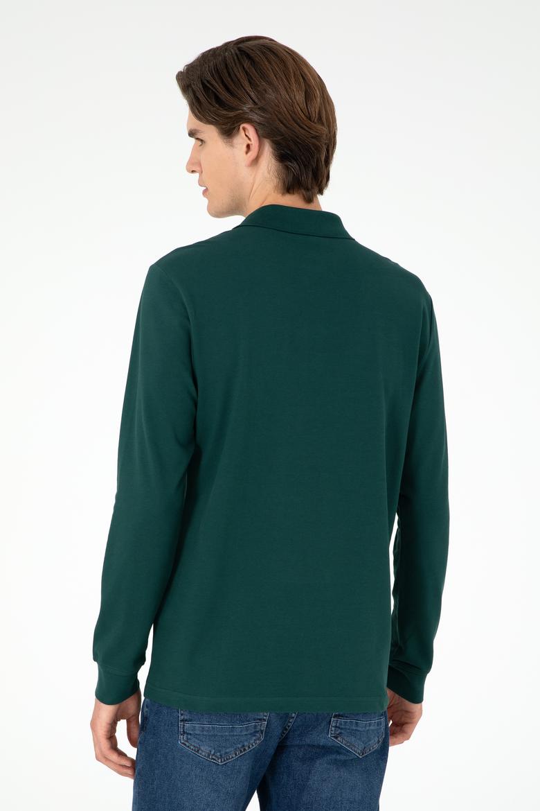 Erkek Koyu Yeşil Basic Sweatshirt - 50295169108