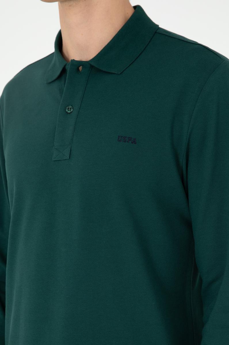 Erkek Koyu Yeşil Basic Sweatshirt