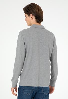 Erkek Gri Melanj Basic Sweatshirt - 50295169126