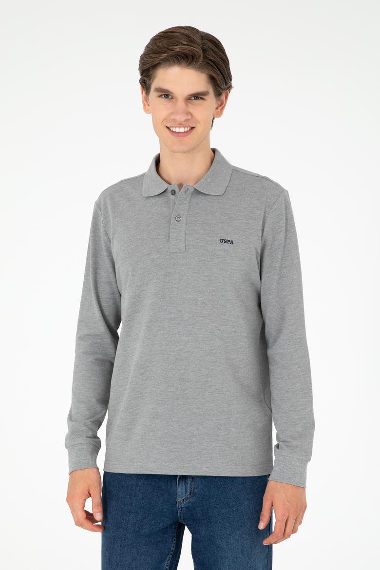 Erkek Gri Melanj Basic Sweatshirt