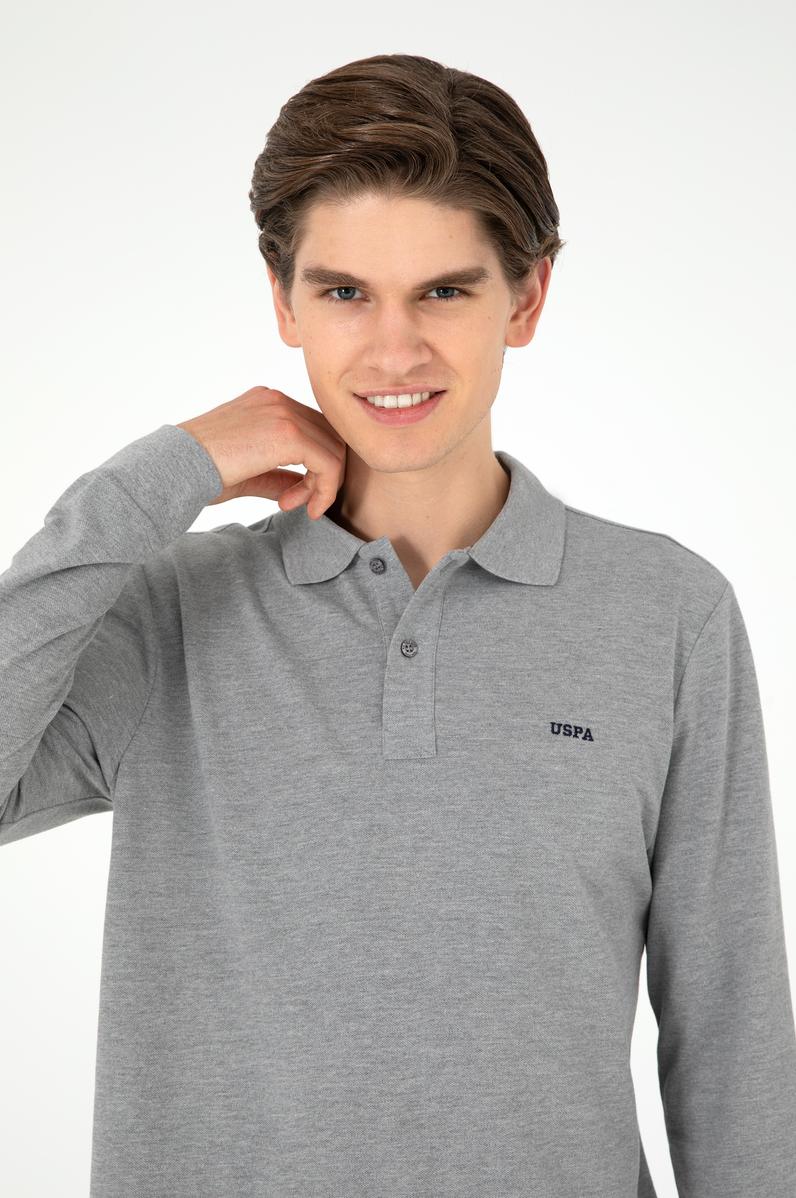 Erkek Gri Melanj Basic Sweatshirt