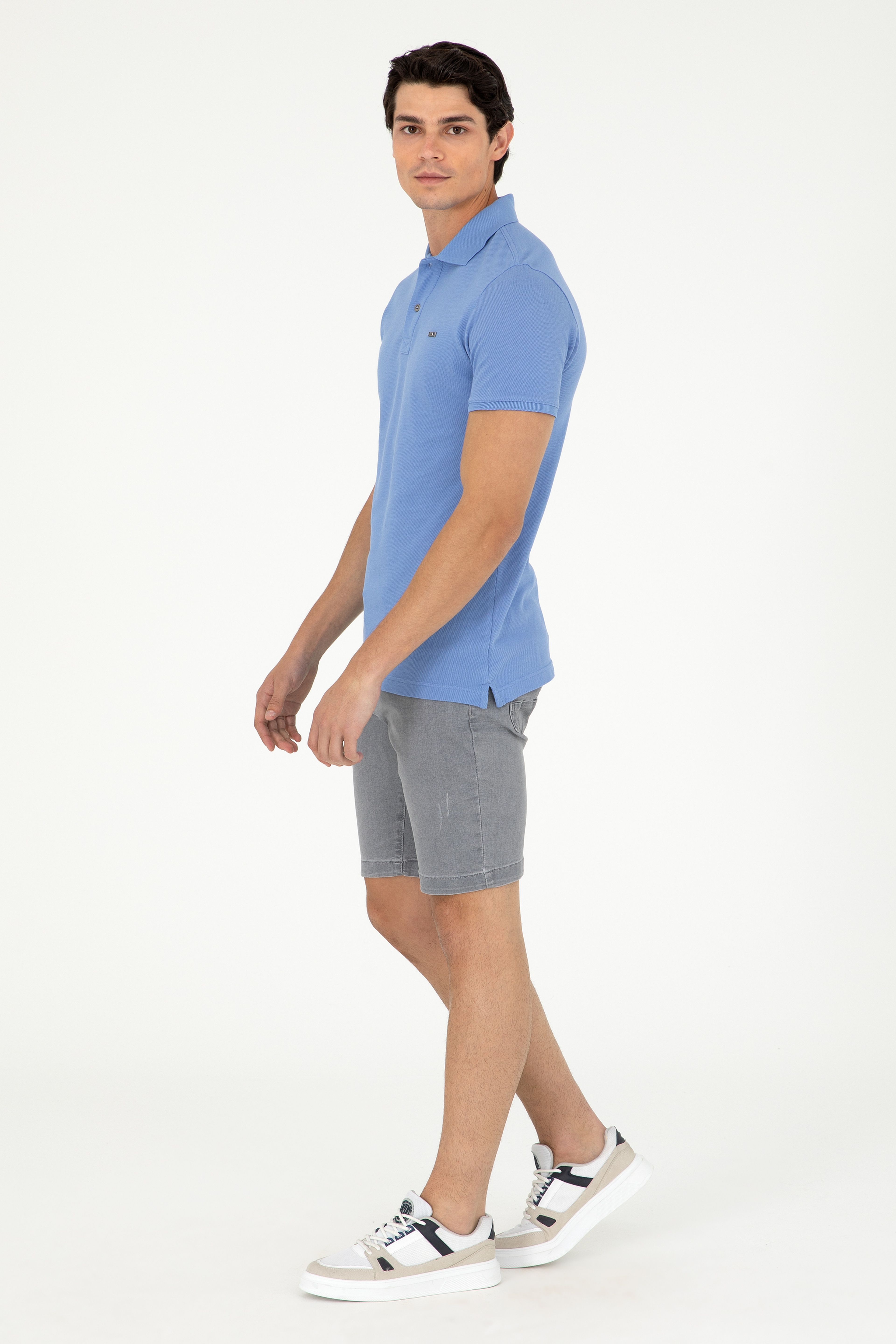 Erkek Saks Basic Tişört - Image 4