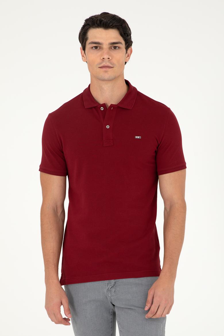 Erkek Bordo Basic Tişört